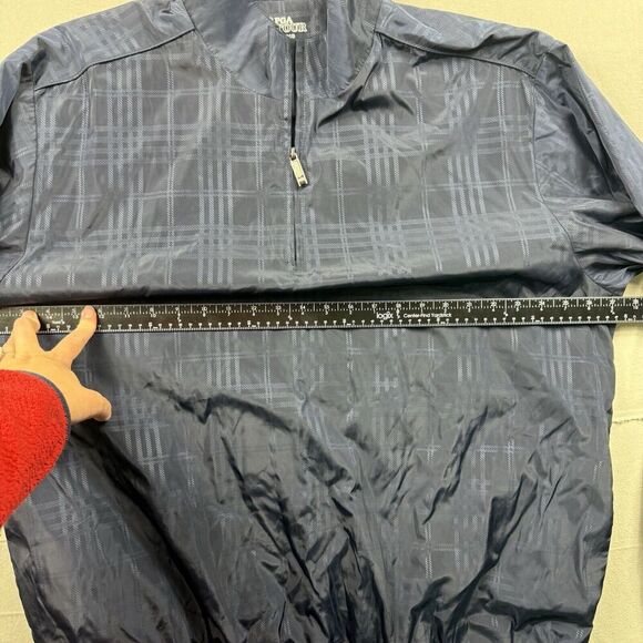 PGA Tour Windbreaker Jacket Mens X-Large Navy Blue Half Zip - Picture 6 of 8